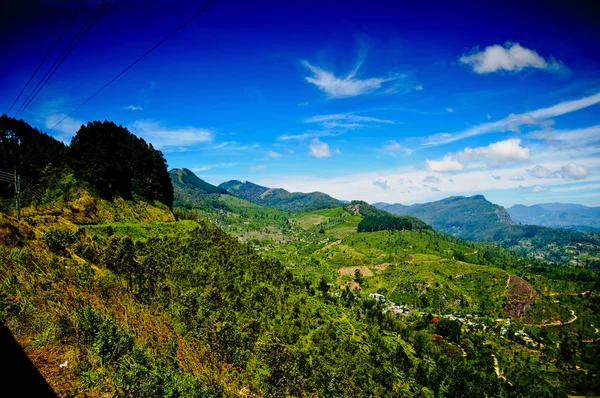 Foresta Colline Paesaggio Con Borghi Strade — Foto Stock