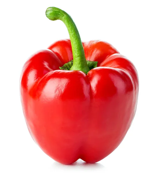 Reife Rote Paprika Isoliert Auf Weißem Hintergrund — Stockfoto