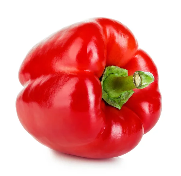 Ripe Red Pepper Isolated White Background Stock Photo