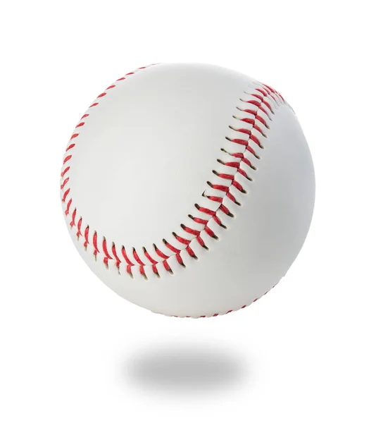在白色背景上的棒球球特写 — 图库照片