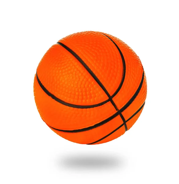 オレンジのバスケットボールクローズアップは 白い背景に隔離 — ストック写真
