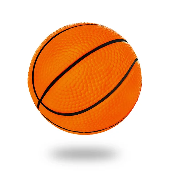 Orangefarbener Basketball Nahaufnahme Isoliert Auf Weißem Hintergrund — Stockfoto