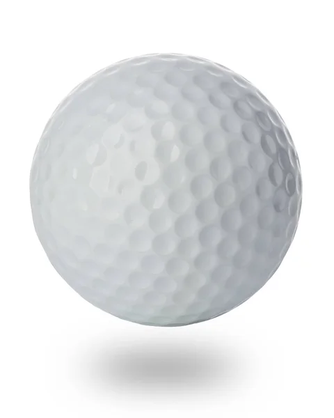 白い背景に隔離されたゴルフボールクローズアップ — ストック写真
