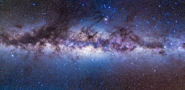 Parlak yıldızlı gece gökyüzü