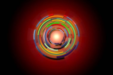 Yüksek teknoloji arka plan tasarımı. Soyut teknoloji arka planı. Circl