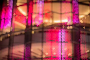 Bangkok şehrinde bokeh ışıkları soyut görüntü.