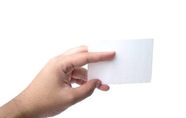 el basılı sanal kartvizit veya boş kağıt beyaz