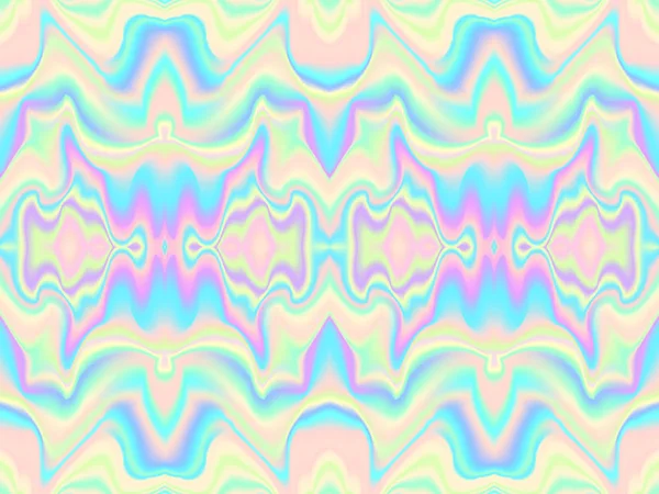 Holographische Wellen Nahtloses Muster Vektorillustration — Stockvektor