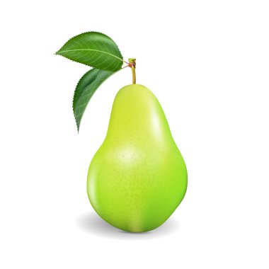 Armut gerçekçi. Yeşil armut, kum torbası, yumruk topu, punchbag, punchball. 3D illustrattion