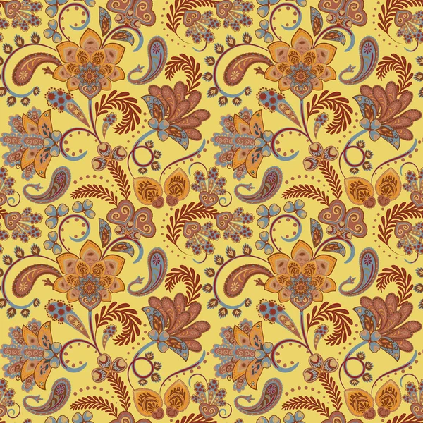 Motif paisley vectoriel sans couture — Image vectorielle