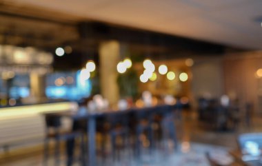 Bulanık kafe restoranının soyut geçmişi, Bokeh light arka planlı kahve dükkanı..