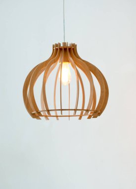 Modern tarzda kolye ahşap ışık lambaları
