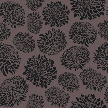 kasımpatı çiçekleri ile Seamless modeli. vektör çizim.