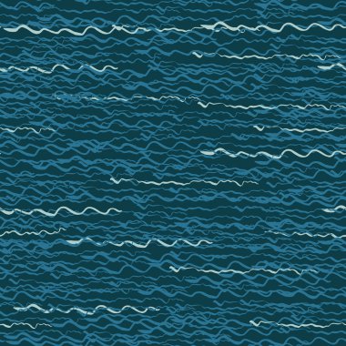 Dalgalı çizgiler ile Seamless modeli. Elle çizilmiş. Vektör çizim.