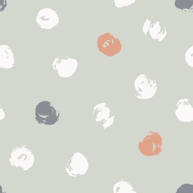 Noktalar, çizgiler, daireler, vuruş ile Seamless modeli mürekkep ve maskara ile boyalı. Scrapbooking, kağıt, Tekstil için arka plan. Vektör çizim.