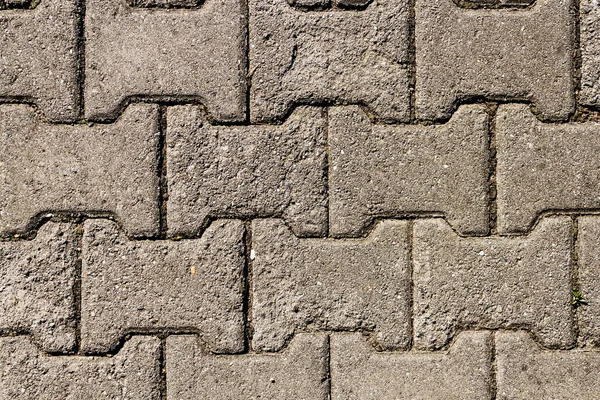 罗马尼亚人行道模式的砖块路面 顶部视图 用作背景 — 图库照片