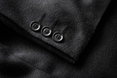 Closeup of a suit buttons on a business coat clipart
