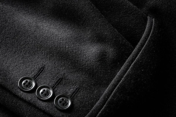 Nahaufnahme Eines Anzugs Knöpfe Auf Einem Business Mantel — Stockfoto