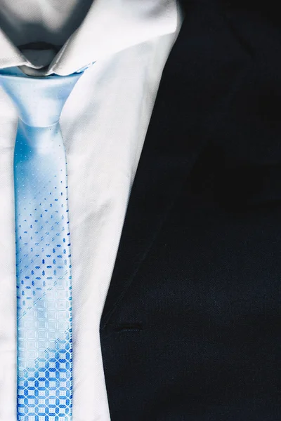 Fond Parlementaire Costume Élégant Cravate Savoir Une Chemise Blanche — Photo