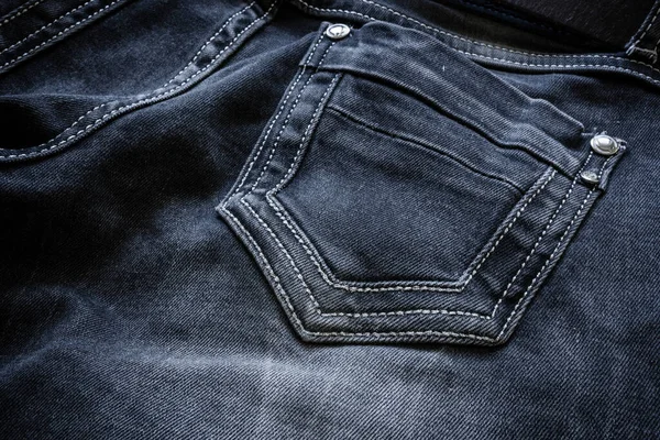 Black Jeans Close Background — Stock Photo, Image