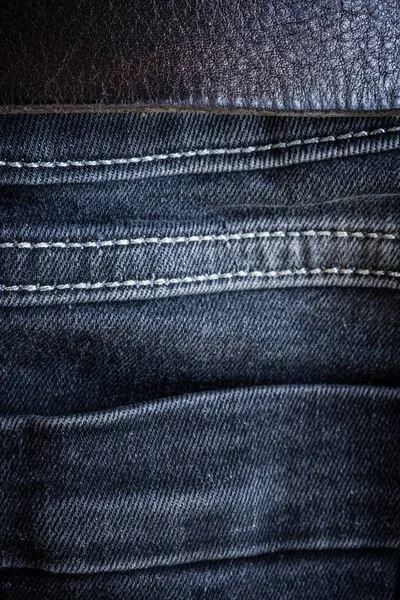Vertikala Jeans Närbild Bakgrund — Stockfoto