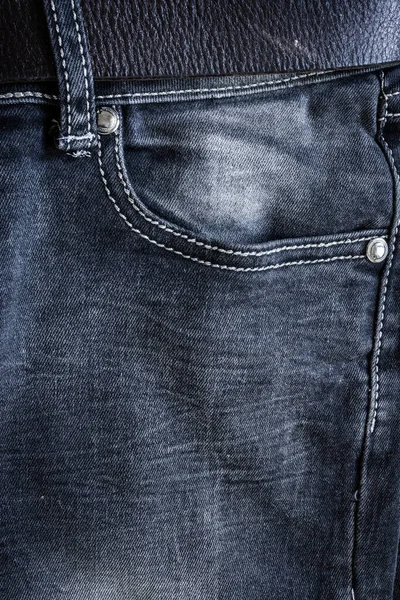 Calça Jeans Vertical Close Fundo — Fotografia de Stock