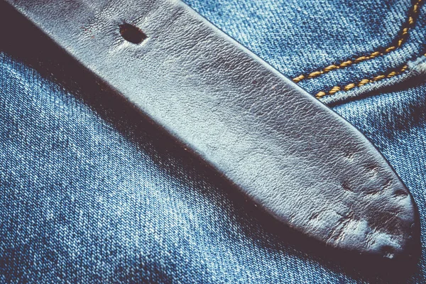 Calça Jeans Textura Cinto — Fotografia de Stock