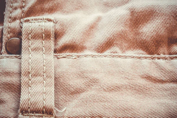 Calça Jeans Bege Com Textura Fechar Até Tecido — Fotografia de Stock