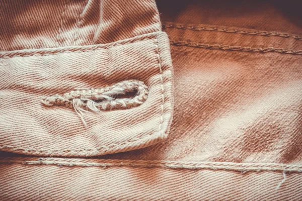 Pantalones Vaqueros Beige Con Textura Cerca Tela — Foto de Stock