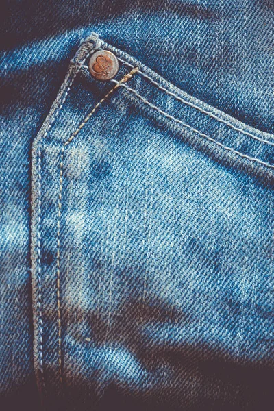 Calça Jeans Azul Com Textura Vertical Perto Tecido — Fotografia de Stock