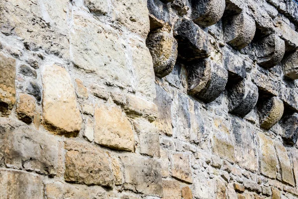 Закройте Стену Старой Средневековой Башни Камней Больших Камней Трансильвании — стоковое фото
