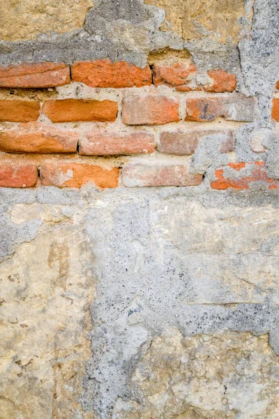 Brick Muur Textuur Achtergrond Stijl Vintage Bruin Rock Muur — Stockfoto