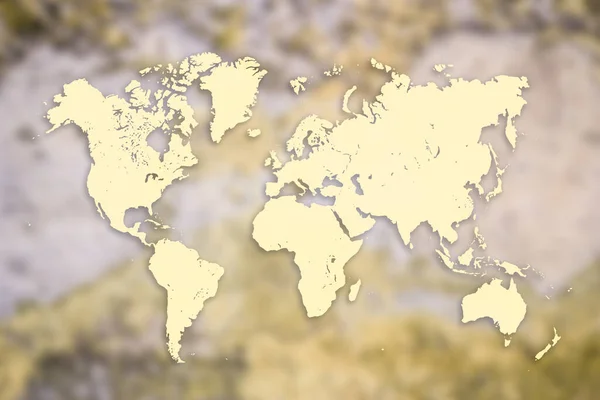 Duvardaki Dünya Haritası — Stok fotoğraf