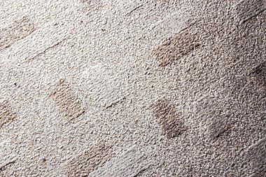 Pamuktan yapılmış tüylü bir halının siyah beyaz görüntüsü