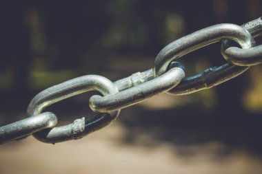 Paslanmaz çelik zincir halkalar. Endüstriyel metal arka plan