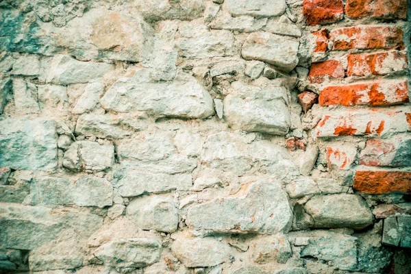 Кирпичи Покрыты Цементом Фон Стены Старого Дома — стоковое фото