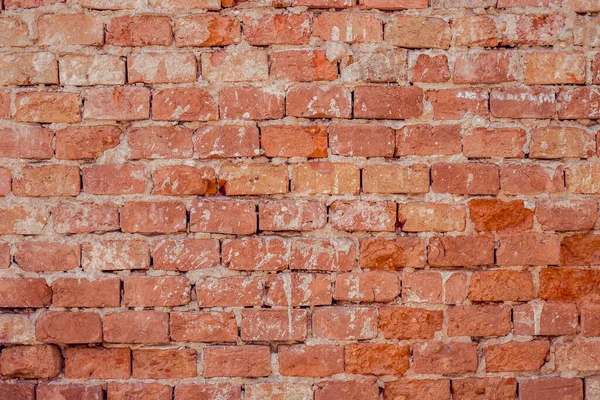 Fondo Antigua Pared Ladrillo Rojo Con Textura Rugosa Envejecida Estructura — Foto de Stock