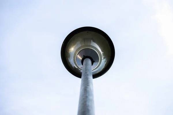 Miejska Lampa Słupie Vintage Światło Ulicy Używane Oświecenia Ulic Nocy — Zdjęcie stockowe