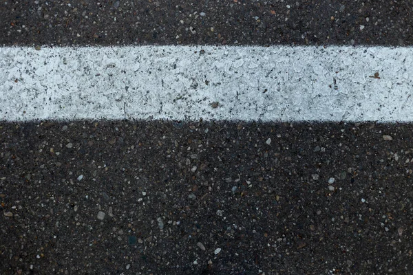 Línea Pintada Blanco Carretera Con Espacio Para Copias Marcado Horizontal — Foto de Stock