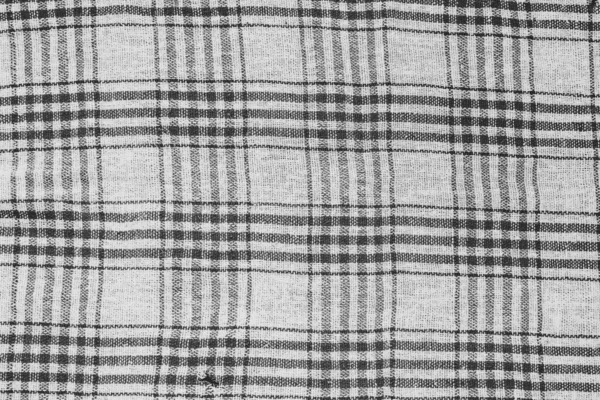 Černobílý Kostkovaný Ručník Hrubou Strukturou Bavlny Tenká Látka Používaná Kuchyni — Stock fotografie