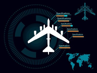 Teknolojik arabirimi Hud tarzı. Uçak tayini.