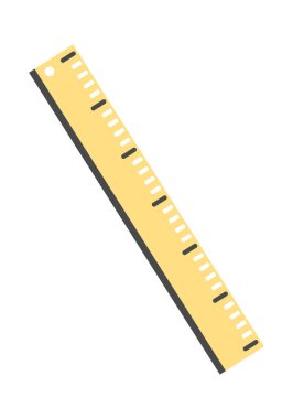 Sarı cetvel simgesi. Web için vektör düz illüstrasyon.