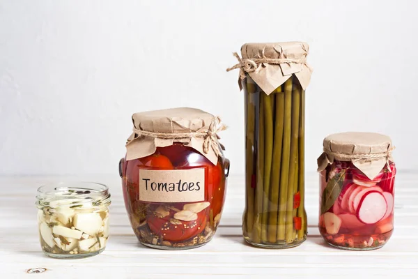 Legumes fermentados caseiros — Fotografia de Stock