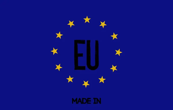 Tillverkad Europa Flaggor Europa — Stock vektor