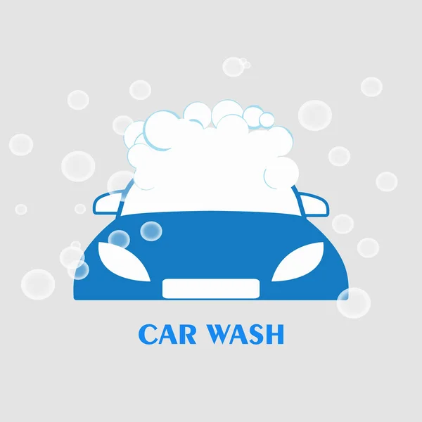 Car Wash Vector Vector Sing — Stock Vector