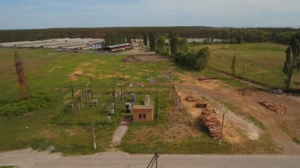 Vista aérea no território rural — Vídeo de Stock