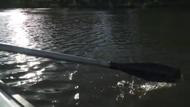 Вид на весла на улице — стоковое видео