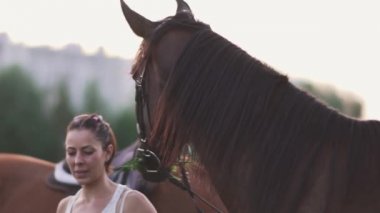 Genç kız ve iki at