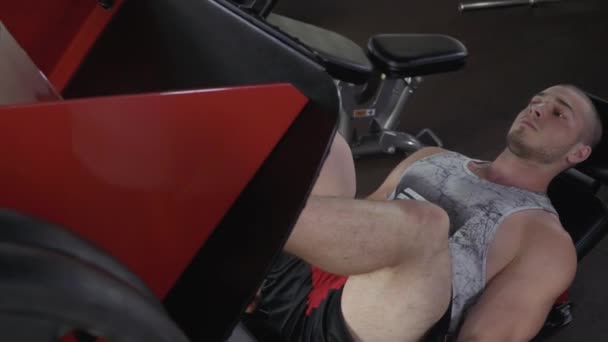 Stilig kille i gymmet — Stockvideo