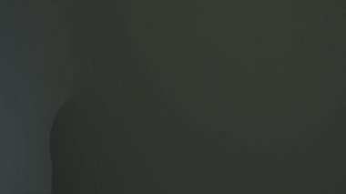 Portre kendine güvenen dedektif veya mafya patronu ve gangster bir tabanca ile çekim. Sağlam bir iş tarzı erkeklerin elinde Silahlar. Ceza dairesi portresi. Kendine güvenen işadamı rahatlatıcı.